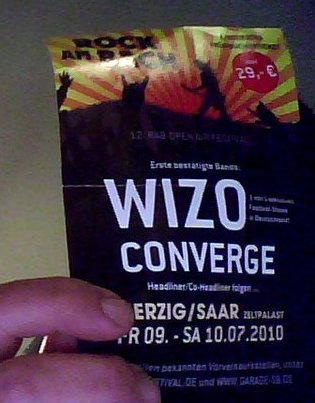 Rock am Bach: Flyer bestätigt WIZO und Converge für 2010