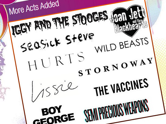 Mehr Bands fürs Isle Of Wight: Boy George, Iggy and The Stooges, Joan Jett,..