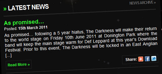 The Darkness feiern Rückkehr am Download