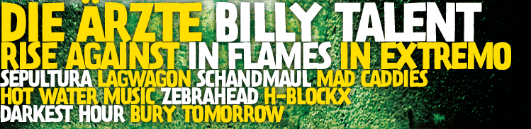 Greenfield 2012 holt Billy Talent, Rise Against und weitere