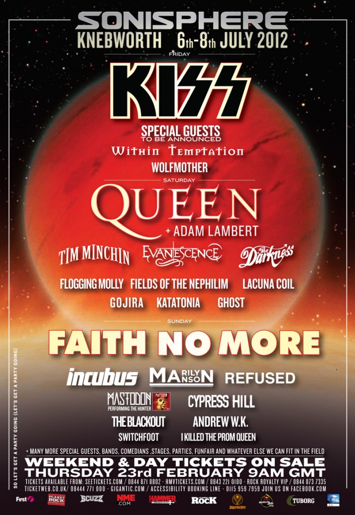 Queen macht Absage des Sonisphere UK 2012 offiziell