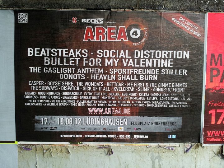 Plakat verrät acht neue Area 4 Bands