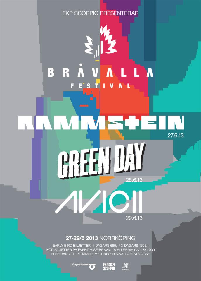 FKP Scorpios Bravalla Festival bestätigt drei Headliner – Rammstein, Green Day und Avicii