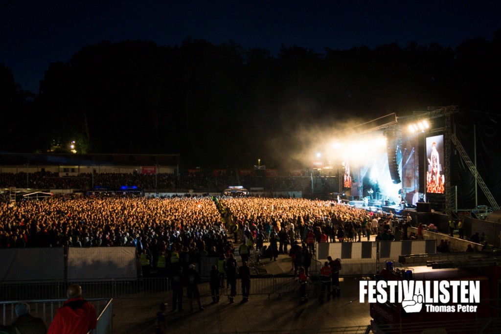 Volles Haus, begeisterte Festivalisten auch beim Rock am See 2014? Foto: Thomas Peter