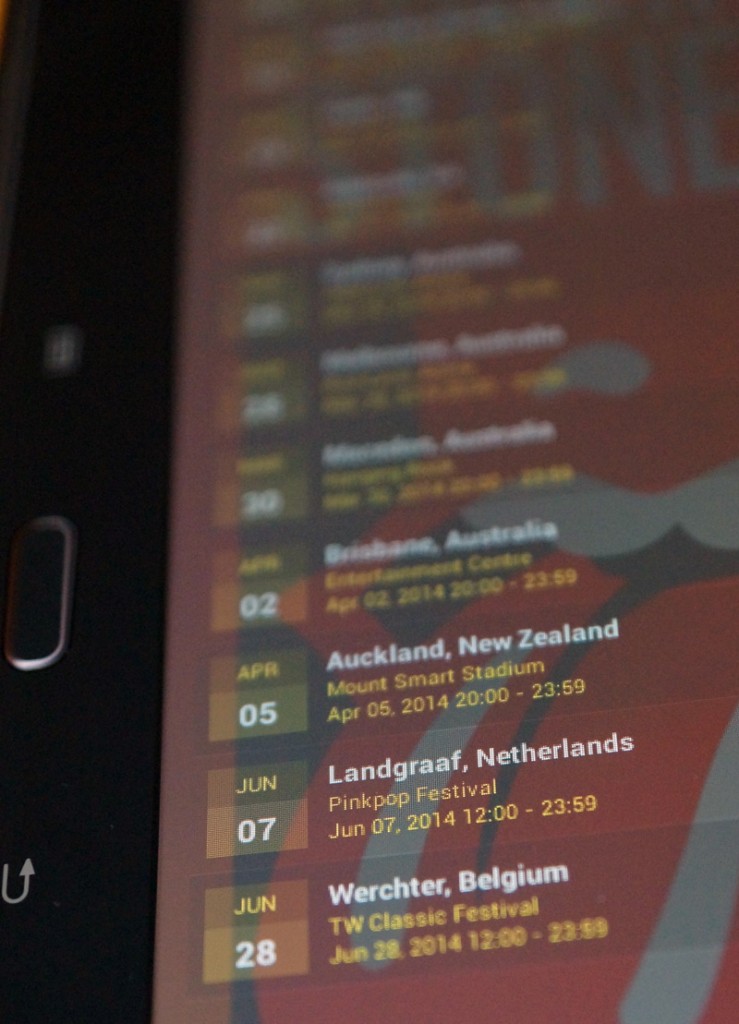 Die Smartphone App legts offen: The Rolling Stones beim Pinkpop 2014
