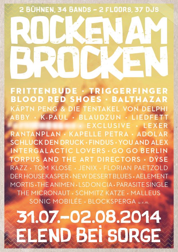 Rocken am Brocken - Programm 2014 - Stand 26. Mai 2014