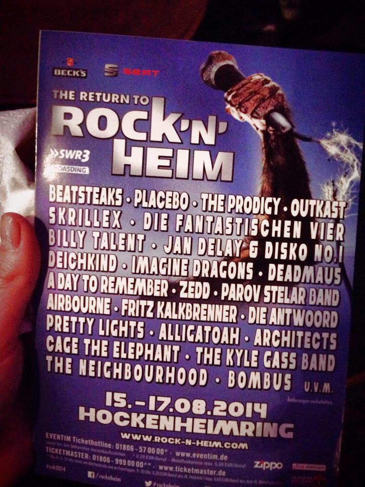 RockNHeim 2014 - dieser Flyer verrät weitere Teilnehmer