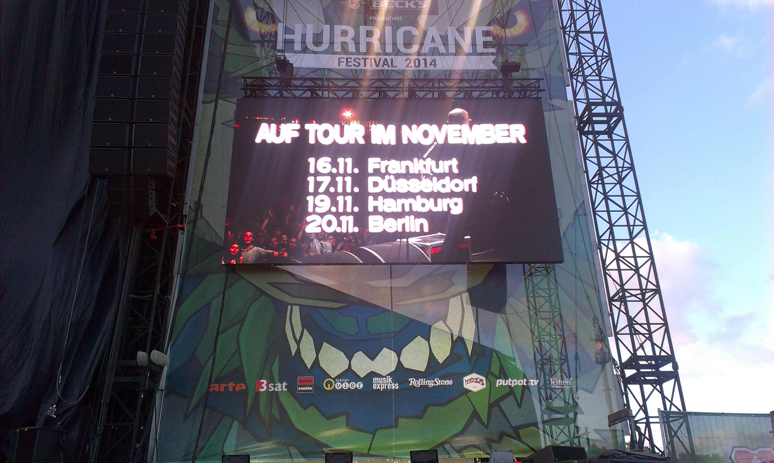 Rise Against Tour 2014 - am Hurricane wurde sie beworben, Quelle: Alex/Festivalistenforum