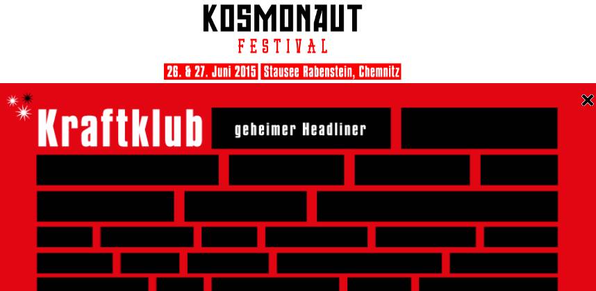 Beim Kosmonaut 2015 steigen Kraftklub wieder selber auf die Bühne, Bildquelle: Kosmonaut Festival