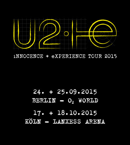 U2 spielen im Herbst 2015 Konzerte in Berlin und Köln