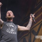 Ivan Moody von Five Finger Death Punch beim Rockavaria 2015, Foto: Thomas Peter