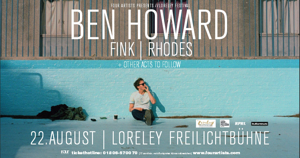 Ben Howards And Friends am 22. August auf der Freilichtbühne Loreley, Foto: Four Musik, Concertteam NRW