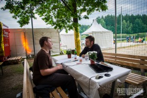Steffen im Interview mit Felix von Adam Angst beim Kosmonaut 2015, Foto: Steffen Neumeister