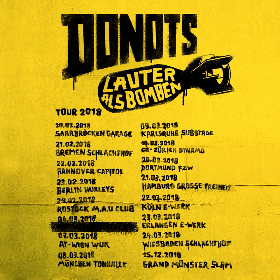 Donots 2018 LAuter als Bomben Tour, Bildquelle: Donots
