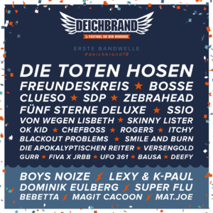 Deichbrand 2018 - Flyer der ersten Bandwelle, Quelle: Festival