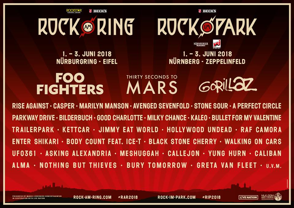 Rock am Ring // Rock im Park 2018 - Die erste Bandwelle, Bildquelle: Live Nation