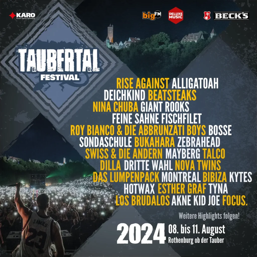 Taubertal meldet 80 der Tickets sind weg Master Peace neu dabei