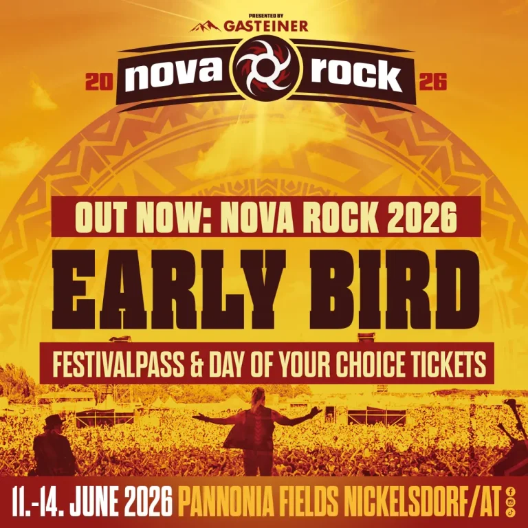 Erstmals verkauft das Nova Rock 2026 in der Early Bird Phase die Your Choice Tagestickets